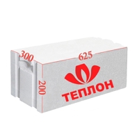 Блок газобетонный Теплон V2.5 D500 625*300*200